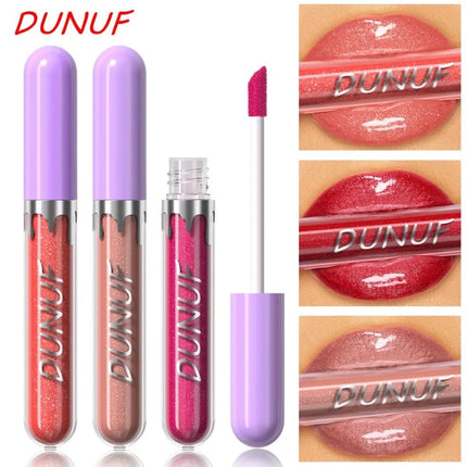 1pc Metallic Liquid Lipstick Long Lasting Glitter Lip Glaze Waterproof Moisturize Brown Lip Tint Shiny Shimmer Lipgloss Makeup
