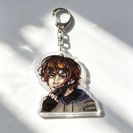 Cartoon Chibi Ticci Toby Keychain Accessories Bag Game Keyrings Jewelry Manga Fans Gifts
