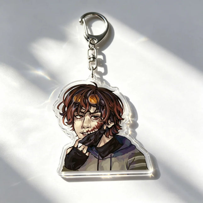 Cartoon Chibi Ticci Toby Keychain Accessories Bag Game Keyrings Jewelry Manga Fans Gifts