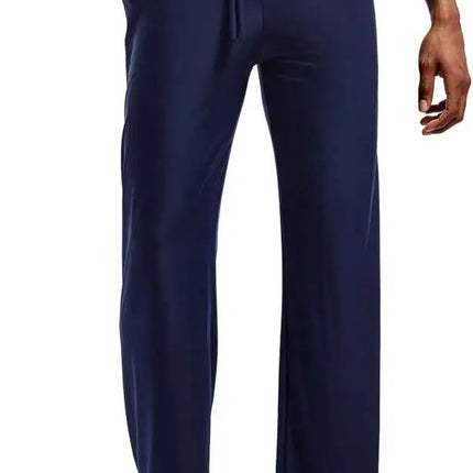 Men's Ice Silk Casual Pants Summer Drawstring Loose Fit Breathable Yoga Trousers Men's Lightweight Lounge Wide Leg Pants