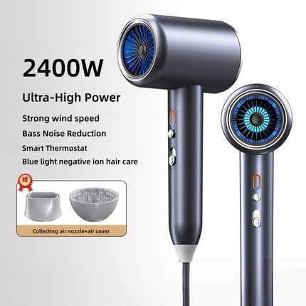 New 2400w High-Speed Hair Dryer With High Wind Power And 9-Second Quick Drying, Silent Hair Salon, Household Hair Dryer EU/US/UK