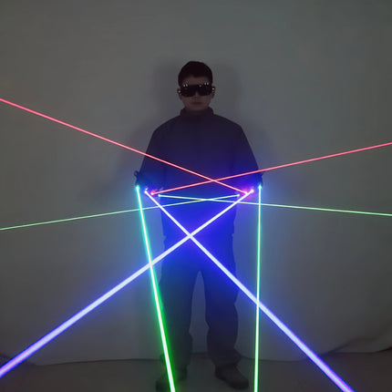 Green Red Blue Laser Gloves — Party LED Gloves & DJ Show Accessories