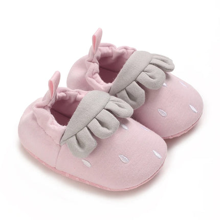 Spring and Autumn Baby Girl Baby Shoes Cute Strawberry Casual Sports Shoes Elastic Mouth Comfortable Baby Walking Shoes