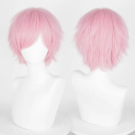 Cospaly Wigs Unisex Anime Wig 12cm/ 4.7 Inch Short Hair Wig Universal Costume Synthetic Wig with Bangs + Cap,for Party Festivals