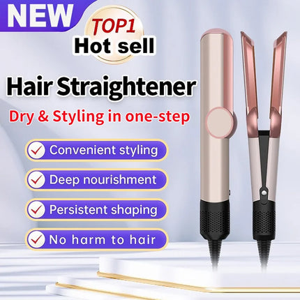Professional Styling Tool Hair Straightener & Hair Dryer Heat-Up Hair Flat Iron Negative Ion Iron Household Hair Dryer airstrait