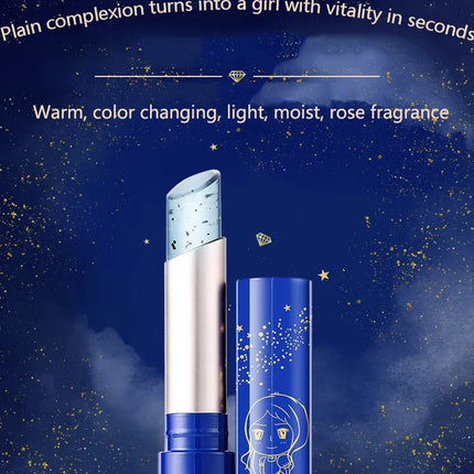 Princess Crystal Temperature Change Moisturizing Lipstick Star Brilliant Jelly Shinny Lip Balm Long-lasting Lip Oil Care Makeup