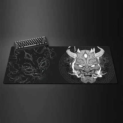 Game mouse pad Japanese samurai devil mousepad black ghost face gamer desk mat mouse pad carpet gaming accessories table pad