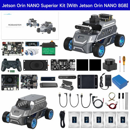 Yahboom ROSMASTER A1 AI Large Model ROS2 Robot Smart Car Kit Ackerman Structure Support RVIZ Simulation SLAM Mapping Navigation