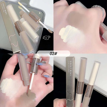 SWEETMINT Double-Ended Liquid Contour Stick - Highlight & Shadow, Long-Lasting, Easy to Use, Natural Finish
