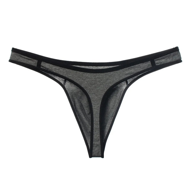 3PCS/Set Low Waist Men Seamless Cotton Thongs and G Strings Breathable U Convex Pouch Bikini Underwear Plus Size