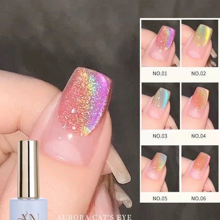 MIANEL 12ML 2026 New Tyndall Cat Eye Gel Nail Polish Flash Whitening Small Light Bulb Crystal Nail Polish Pink Nails 1-5pcs