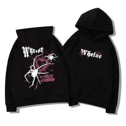 25 Autumn Winter Best-selling Trend Spider Print Men Women Hooded Sweatshirt Daily Outdoor Vacation Casual Loose Warm Sportswear