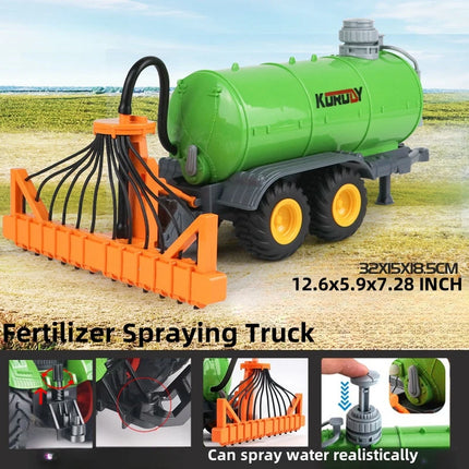 Large Scale Tractor Toys DIY Farmer Car Playset Toy Transport Trailer Engineering Birthday Gifts