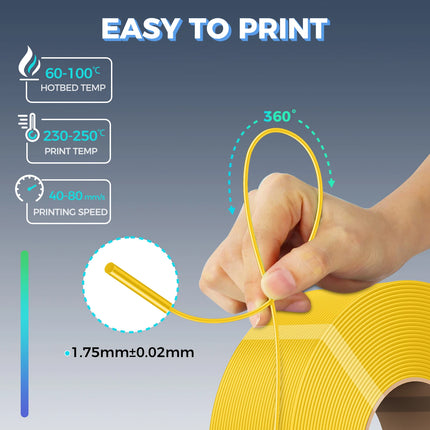 Creality PETG Filament Refill 1.75mm 3D Printer Filament 1kg Filament on Aluminum Reusable Spool Dimensional Accuracy ±0.03mm