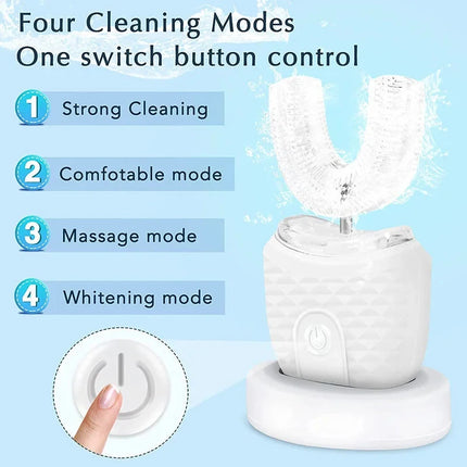 Professinal Portable 360 Degree U Shape Sonic Toothbrush Oral Cleansing Brush Sonic Automatic Electric Toothbrush