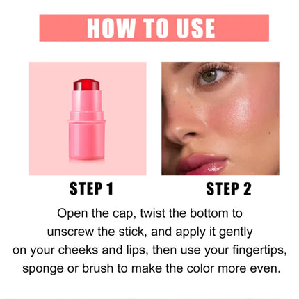 Milk Makeup Blush Stick Lip Tinted Cooling Water Jelly Tint Jelly Blush Stick Watercolor Multi-Use Matte Blush Makeup