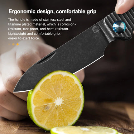 YingQu FS5 Folding Knife 5CR15MOV Stainless Steel Handle Outdoor Camping Pocketknives Fruit Cutting Hand Tools