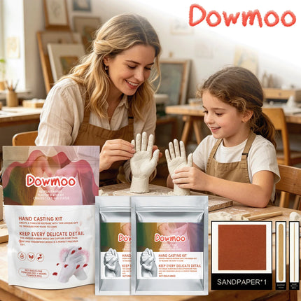 DIY Hands Mold Casting Kit Parent-Child Friends Couple Anniversary Creative Gift Hand Foot Mold Plaster Casting 3D Clone Powder