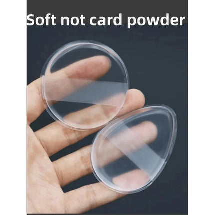 1/2Pcs Silicone Makeup Sponge, Water-Based Crystal Jelly BB Cushion Puff, Transparent Makeup Foundation Sponge, Non-Absorbing