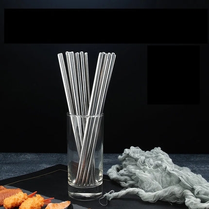 5 Pairs 304 Stainless Steel Chopsticks Reusable Non Slip Chopsticks Dishwasher Safe
