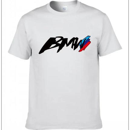 BMW Official Summer Short-sleeved T-shirt Car Classic Simple Logo Men's Women's Clothing Printing Pure Cotton Fashion High-end