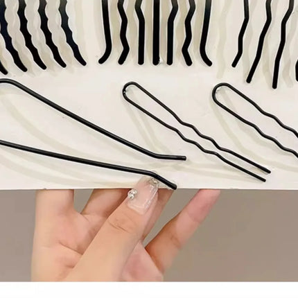Hair Stick Alloy Bun Maker for Thick Hair Women 4-Prong U-Shape Quick Updo Tool Non-Slip Vintage Hairpin Boho Bridal Accessories