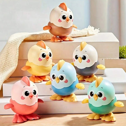 Novelty Clockwork Cartoon Jumping Chicken Toy,Interactive Crawling Toy for Kids,Durable and Fun,Birthday Baby Toy Gifts