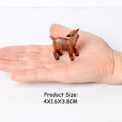 Realistic Farm Animal Shropshires Merino Sheep Goat Argali Antelope Gazella Waterbuck Model Figures Birthday Christmas Toys Gift