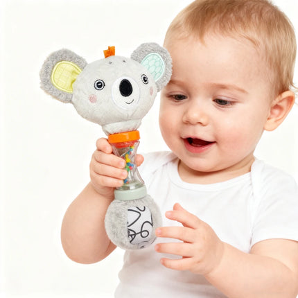 Fox & Koala Hand Rattle Toy for Kids,Enhances Grip & Motor Skills,Perfect for Tummy Time,Birthday& Holiday Gift for Baby