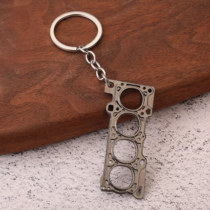 Creative Gear Head Keychain Speed Gearbox Keyring For Car Key Turbo Hub Brake Disc Pendant Shock Absorber Keys Holder Chain Ring