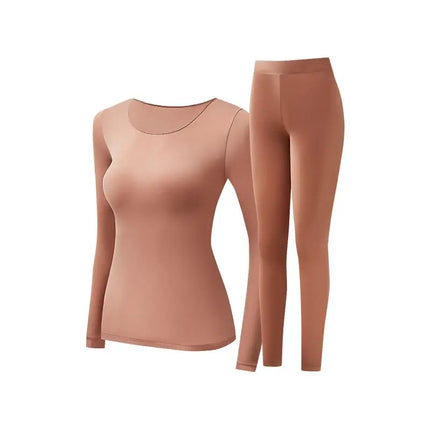 2 Pieces Women Thermal Underwear Trousers Suit Skin Care Clothes Autumn Clothes Seamless Thermo Clothing Top Tights