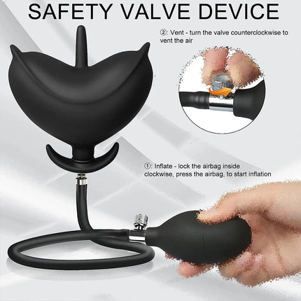 Folding Inflatable Anal Plug Super Huge BDSM Inflate Buttplug Expandable Dildo Pump Anal Dilator For Women/Men Vaginal Anal Toys