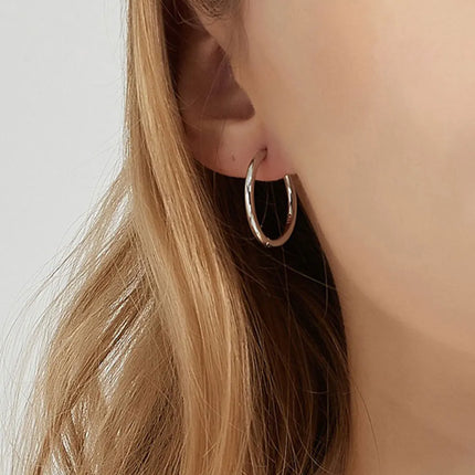 1 pair Women/Man Stainless Steel Small Hoops Earring Piercing Ear Cartilage Tragus Simple Thin Circle Anti-allergic Ear Buckle