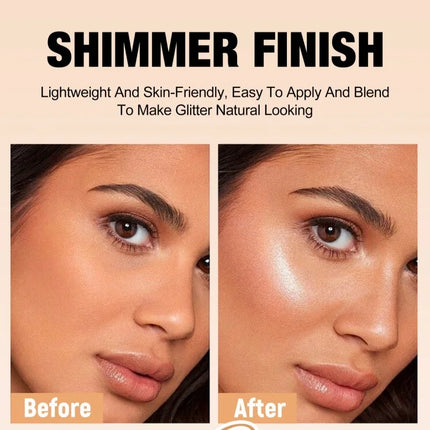  Liquid Highlighter Starlight Liquid Fine Sparkle for Face Body Long-Lasting Glow for Stage Festival & Photography Makeup