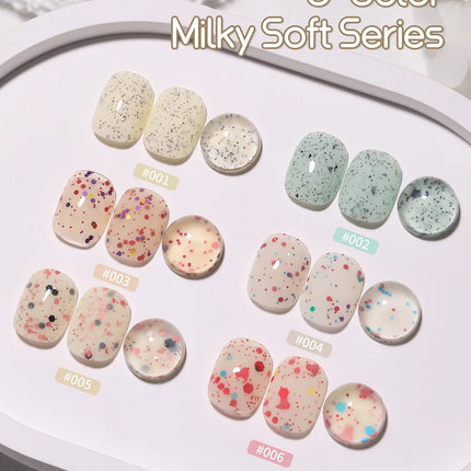 Milk White Glitter Nail Polish Gel Milk White Oreo Super Glitter Slice Cheese Nail Polish Internet Celebrity Style DIY Nail Glue
