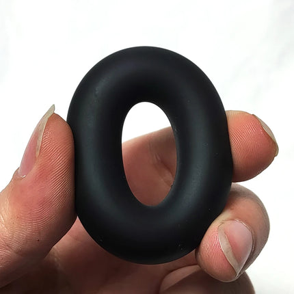 Silicone Soft Male Delay Ejaculation Penis Ring Lock Elastic Cock Rings Exercise Bands Sex Toys for Men Adult Sex Shop Black
