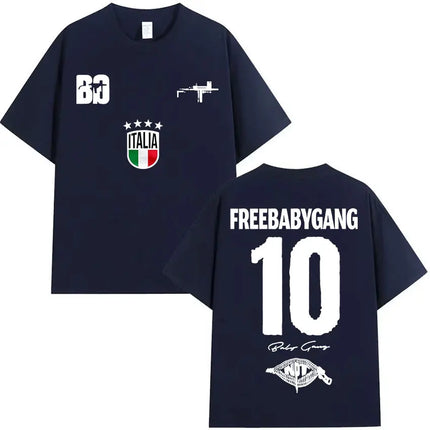 Rappeur Baby Gang Tour 2026 Album Merch T-shirts Men Women Clothing Hip Hop Oversized T Shirt Summer Casual Short Sleeve T-shirt