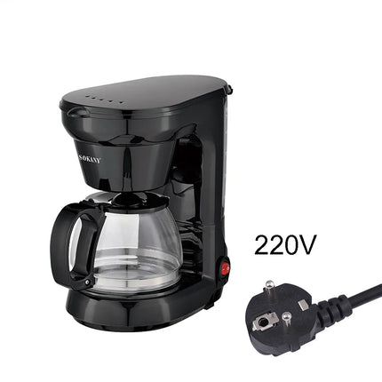 American Drip Coffee Maker, Small Office Coffee Maker, Tea and Coffee Pot 750Ml for 4 Cups