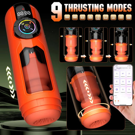KUSHOR Heating Automatic Male Masturbator APP Control Vibrating Sucking Thrusting Masturbation Cup Penis Pump Sex Toy for Men