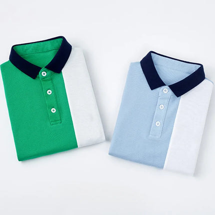 Boys School Uniform Polo Shirt 2024 Spring Autumn Kids Casual Long Sleeve Tops For Teenager Children's 4-15 Years Clothes