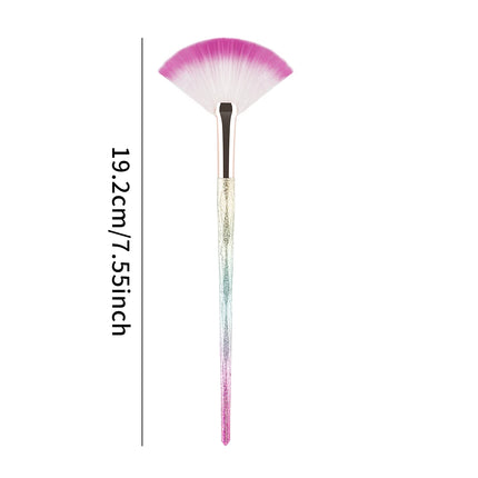 1pcs New Practical Facial Brushes Fan Makeup Brushes Soft Portable Mask Brushes Cosmetic Tools for Ladies Girls Nail Charm Beaut
