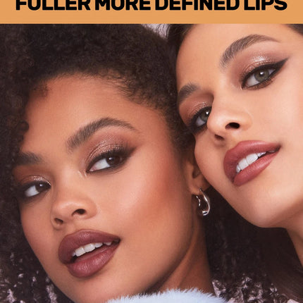 Double Head Black Lip Liner&Brush Pen Mist Matte Velvet Contour Tint Lipstick Pencil Long Lasting Nude Brown Natural Lip Makeup