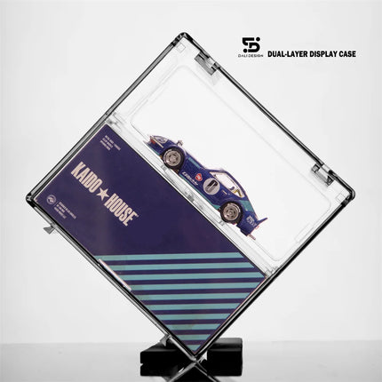 Premium 1/64 Dual-Layer Acrylic Model Car Display Case - Clear Protective Box for Diecast Car Collection, Gift Box (Without car)