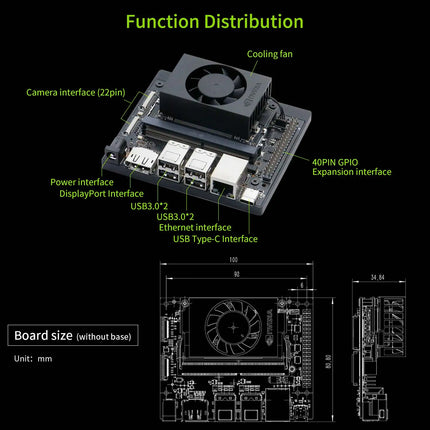 Official Jetson Orin NANO SUPER Development Board 8GB RAM 67 TOPS AI Large Model Developer Kit For Embedded And Edge Systems