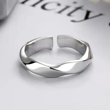 925 Silver Broken Ring Adjustable Vintage Jewelry Layered Women Ring Girl Fashion Accessories Party Birthday Gift Trendy