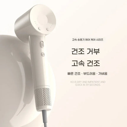 Ion Hair Dryer Portable High-Speed Negative for Home Use Bladeless Fast Drying Quiet Lightweight Hair Care 1500W BLDC Motor