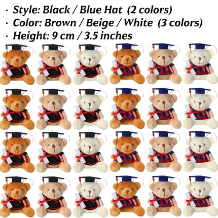 Graduation Bear Plush Gift Bulk 2026 Bear Stuffed Animal with Cards Graduation Cap Class of 2026 Presents for Kindergarten Eleme