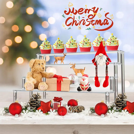 1pcs Multi-Layer Acrylic Display Stand Cake Display Rack High Transparent Trapezoidal Storage Shelf Perfect for Dessert Cupcake