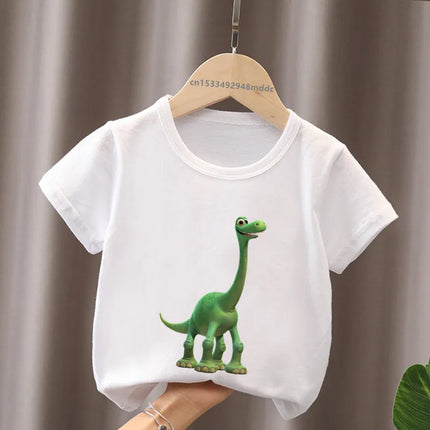 Hot Sale The Good Dinosaur Arlo Spot Print Funny Kids T-Shirts Girls Clothes Baby Boys Short Sleeve T-shirt Summer Children Tops