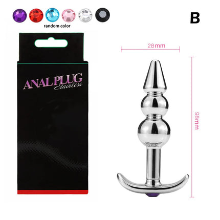 Metal Anal Beads Butt Plug Set Small Large Wearable Ass Analplug Jewelry Dilator Dildo Prosate Massager Sex Toy Man Women Shop